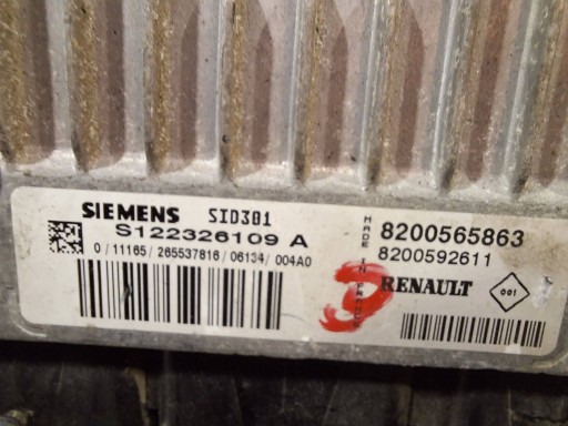 Computer S122326109A 8200592611 8200565863 Renault 1.5 DCI
