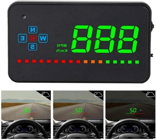 Jason202304030005 - A2 універсальний автомобільний HUD Head Up дисплей спідометр