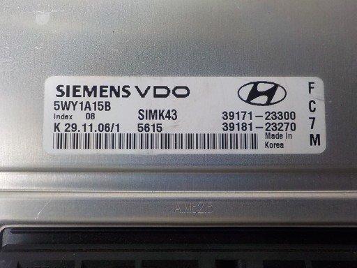 HYUNDAI TUCSON e computer Centralina 39171-23300 5WY1A15B