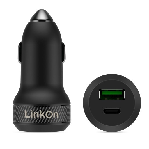 Linkon 45W автомобильное зарядное устройство с 27W USB C
