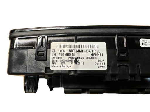 AUDI A8 4H D4 control panel MMI 4H1919600M