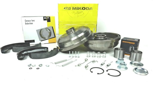 БАРАБАНЫ ЧЕЛЮСТИ ПРУЖИННЫЕ ПОДШИПНИКИ OPEL CORSA C-ABS