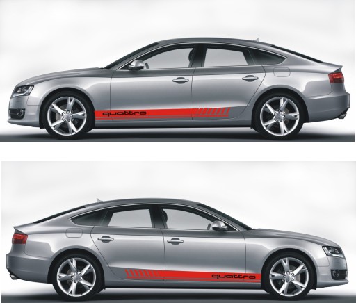 AUDI QUATTRO + BELTS 180 см авто стикер тюнинг