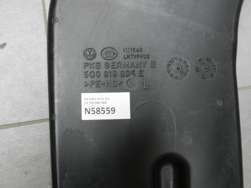 Volkswagen Golf VIII drain air conditioning devices 5Q0819805E N58559