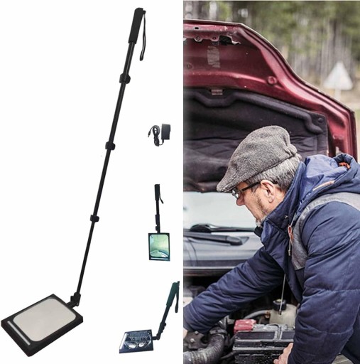 Оглядове дзеркало зі світлодіодним підсвічуванням висувне, висувне,