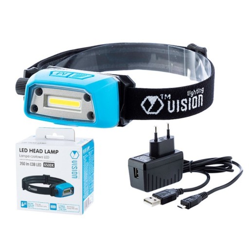 ФОНАРЬ НАЛОБНЫЙ ФОНАРЬ ДАТЧИК АКУ СВЕТОДИОДНЫЙ USB 350LM