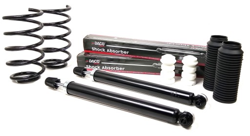 562366 - 2 задних амортизатора + пружины, чехлы, бамперы, opel corsa d