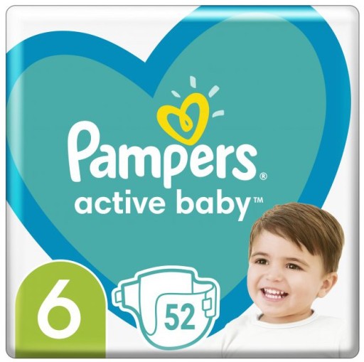 Підгузки Pampers Active Baby розмір 6 13-18 кг 52 шт.