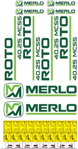 Набор наклеек MERLO ROTO 40.25 наклейка надписи