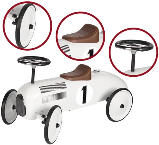 Metal Classic Push Ride-On Auto Goki