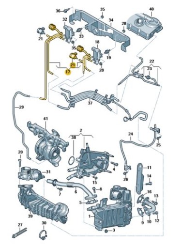 2N0129458M - * КОМПЛЕКТ ВАКУУМНЫХ ШЛАНГОВ VOLKSWAGEN OE