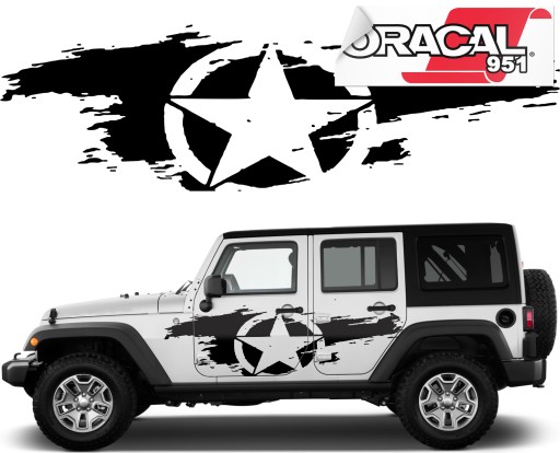 Автомобильная наклейка Jeep Star 112X35