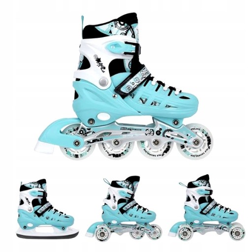 Роликові ковзани Nils Extreme NH10905 4в2, сині, розміри 39-42