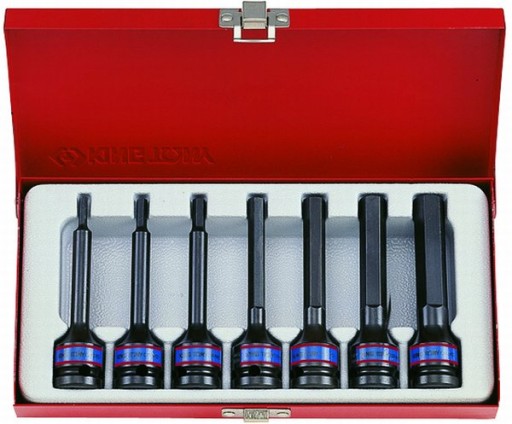 НАБОР УДАРНЫХ ГОЛОВОК С ШЕСТИГРАННЫМ НАКОНЕЧНИКОМ 1/2, 7 шт. Д