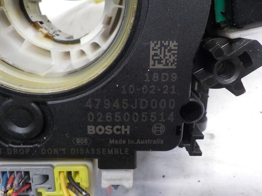 NISSAN QASHQAI J10 switch ring ZWIJAK airbag sensor KATA steering