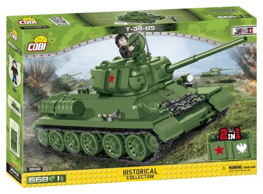 COBI 2542 TANK RUDY T-34-85 WW2 WWII ARMÁDA BLOKY