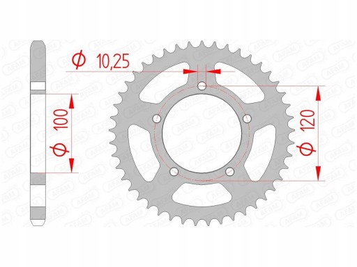 35800-42 - AFAM ЗАДНЯЯ ЗВЕЗДОЧКА #525 42 ЗУБЫ APRILIA RSV