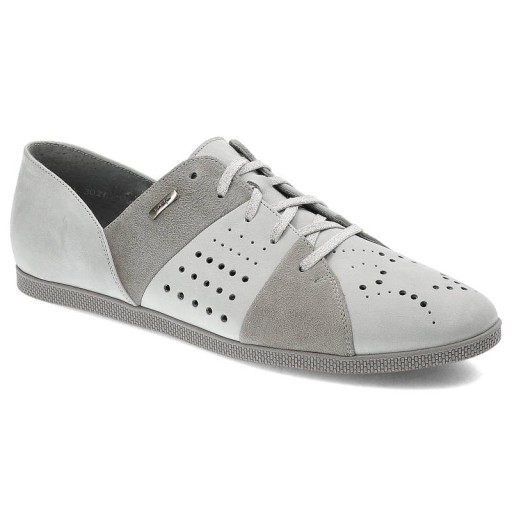 Sivé poltopánky Maciejka Pohodlná kožená obuv
