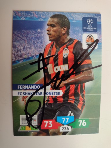 Картка Panini автограф Шахтар Фернандо 13/14 ЧЛ
