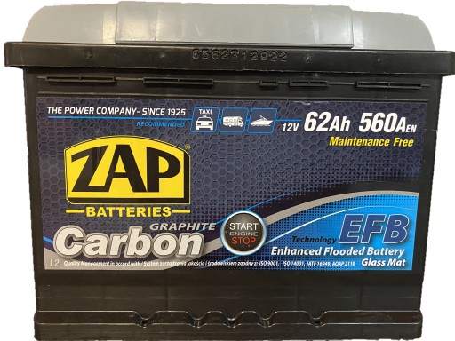 Batterie 12V 62Ah geschlossener Typ Low Premium - ZAPS Batteries