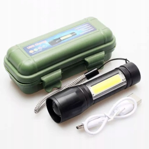 Тактичний кишеньковий ліхтарик Cob Led T6