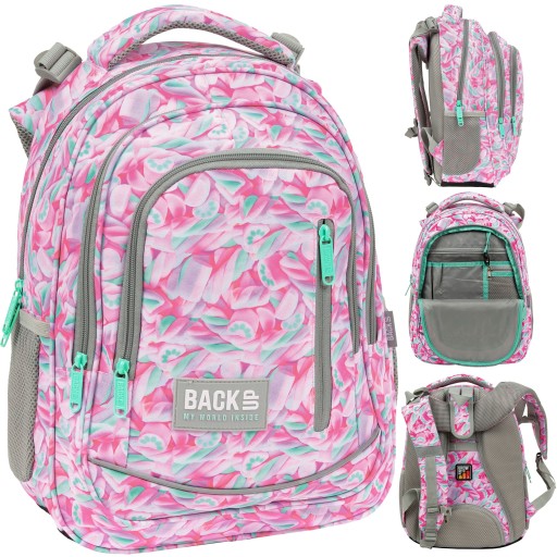 Рюкзак шкільний на багато відділень Backup Shades of purple, Shades of pink, Shades of grey and silver, Shades of green, Multicolor 24 л