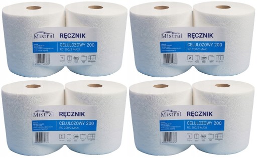 ПОЛОТЕНЦЕ-БУМАГА ОЧИСТИТЕЛЬ ЦЕЛЛЮЛОЗЫ 8X200M АБСОРБЕНТ