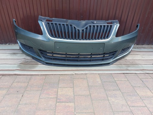 SKODA FABIA 2 II LIFT 2010-2014 nárazník předek 5J0807221D zelený