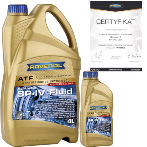1211107-004 - Ravenol atf sp-iv жидкость 5л - трансмиссионное масло hyundai a6lf1/2/3