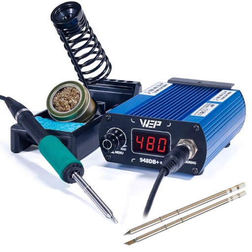 HOTAIR WEP 948DB+II Светодиодная паяльная станция с 3 наконечниками T12