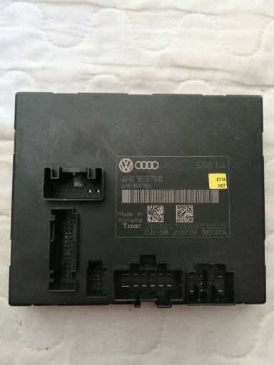 4H0 959 - Модуль контролера водійського сидіння audi a8 4h0959760