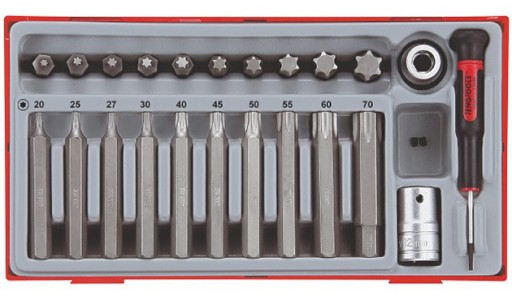 НАБІР ГОЛОВОК TORX 6-ЦЕНТР. 1/2 TENGTOOLS 68860105