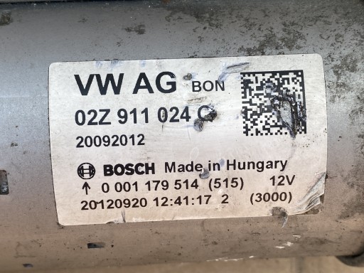 VW AUDI SKODA starter 02Z911024Q