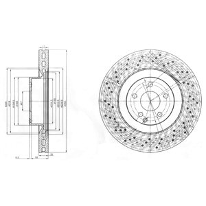 DELPHI ДИСКИ ТОРМОЗНЫЕ ТОРМОЗНЫЕ ПЕРЕД BG9057 BG9057 изображение 1