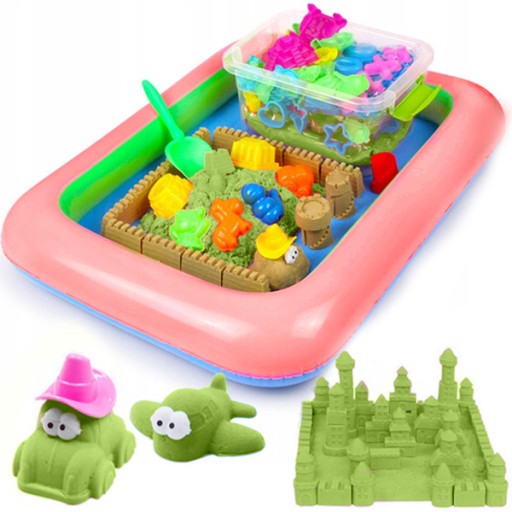 НАБІР КІНЕТИЧНОГО ПІСКУ 3 КГ ФОРМИ ІГРАШКИ ДЛЯ БАСЕЙНУ