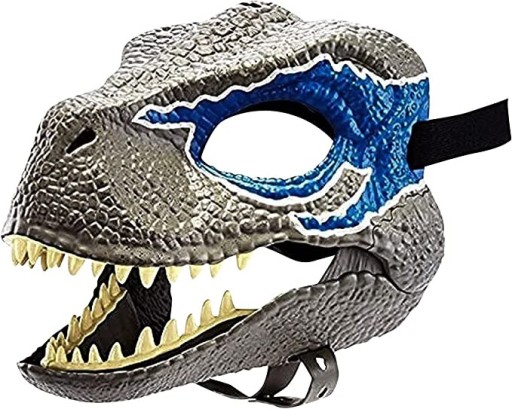 Маска для обличчя Склепулолка Динозавр різнокольоровий латекс