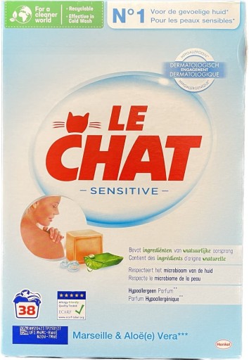 Prací prášek Le Chat Sensitive 38p 2.28kg za 390 Kč - Allegro