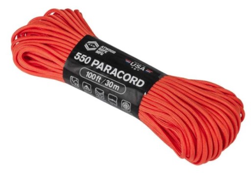 Мотузка Atwood MFG 550 Paracord burnt orange 4 мм х 30 м