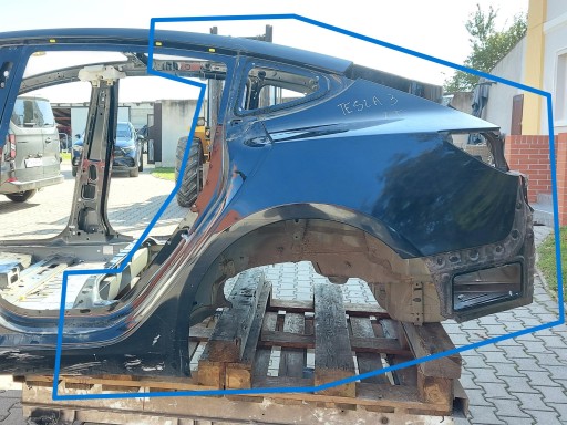 TESLA MODEL 3 2022r fender quarter rear panel left PBSB