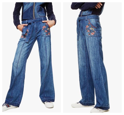 Desigual dámske nohavice jeans palazzo veľ. 26