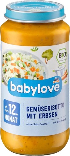 вечеря babylove з 12 місяців 250 г рису, овочі