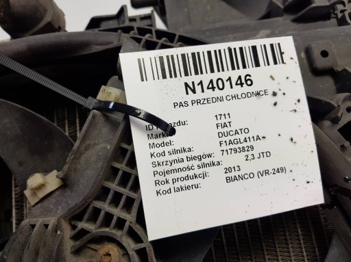 predné čelo chladiče 1342587080 FIAT DUCATO III