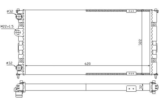 67308/NIS - Сиденье радиатора двигателя nissan cordoba, ibiza ii,