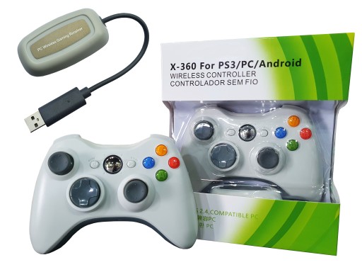 PAD BEZPRZEWODOWY XBOX360 X360 + NADAJNIK PC PS3