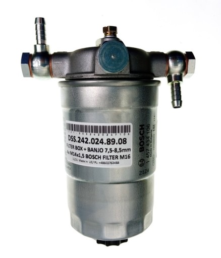 DSS242024F106.89.08 - Основание с фильтром BOSCH + проушины для шланга 7,5-8,5 мм