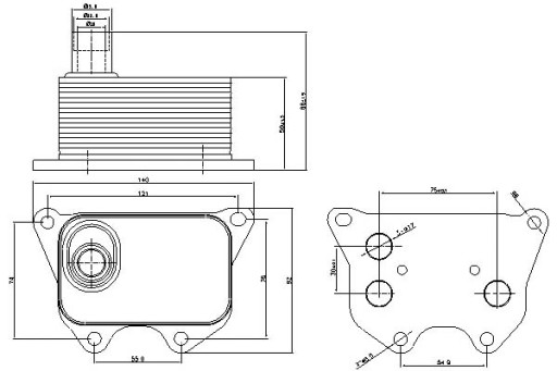 90659/NIS - МАСЛЯНЫЙ ОХЛАДИТЕЛЬ ДВИГАТЕЛЯ NISSENS (АВТОМАТИЧЕСКИЙ/