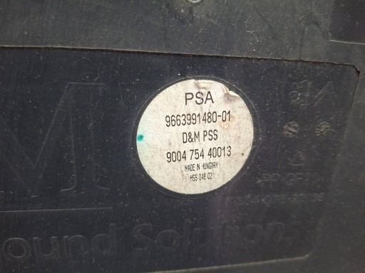 SUBWOOFER speaker 9663991480 CITROEN DS3 2011
