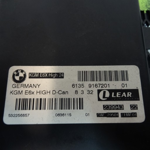 BMW 520D E60 E61 Unité commande confort 9167201