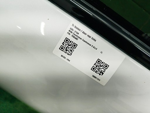 MINI U25 door left rear part rear. C6A NANUQ WHITE