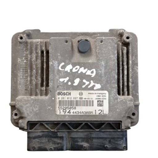Комп'ютер двигуна fiat croma 1.9 jtd 0281012897 nr1212